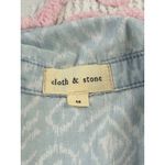 Cloth & Stone Tencel Shirt Dress Size M Light Wash Blue Belted Casual Photo 7