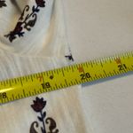 Vintage America Blues Women Tunic Top Boho Paisley Print Lace Trim Sz L Trendy # White Size L Photo 6