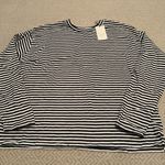 A New Day NEW  Striped Shirt Long Sleeve Blue White Large Photo 0