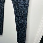 J Brand  Women's Black & Blue Brocad Floral Design Skinny Leg Denim Jeans Size 29 Photo 13