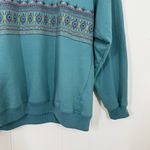 Blast Vintage Yoke Pattern Crewneck Sweatshirt Blue Photo 3
