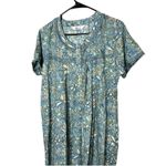 Vintage Natural House Dress Muu Muu Sleep Gown Green Paisley Size L Size L Photo 1