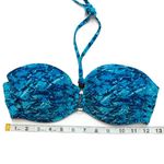 Gideon Oberson Blue Halter Bandeau Bikini with Top Strap Detail Size undefined Photo 6