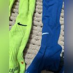 Nike Bright Green and Royal Blue Athletic Socks Photo 2