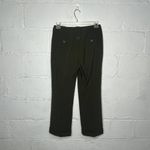 Larry Levine  Women's Green Stretch Cuffed Bootcut Trouser Pants Size 6 Photo 1