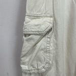 Old Navy Mid Rise Wide Leg Cargo Pants Size M Cream Drawstring Utility Photo 6