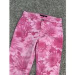 Theory Pink Floral Print Jeans Women’s Size 2 Flared Bootcut Ankle Length Cotton Photo 9