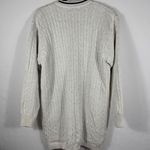 Liz Claiborne  Collection Cable Knit Cardigan Duster Sweater Neutral Medium Photo 2