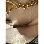 Coach  Leather Phone Wallet Crossbody Bag Cream Gold Chain Photo 6