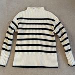 ZARA Knit Striped Mock Neck Sweater Photo 0