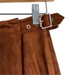 Banana Republic  Mini Skirt Women 2 Brown Faux Suede 70s Western Equestrian Photo 2