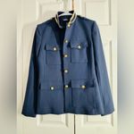 Ralph Lauren Lauren Metallic Trim Twill Military Jacket Blazer - Size: 2 - NWT Photo 1