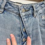 PacSun  High Rise Distressed Mom Jeans Light Wash Womens 25 Button Fly 90s Blue Photo 10