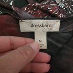 Dressbarn Whimsigoth Red & Black Abstract Floral Drapeneck Top – Size Medium Photo 5