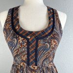 Vintage Cranston Print Works Cottagecore Midi Dress Size 11 Small Paisley USA Photo 1