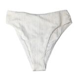 ANDIE NWT Swim The 90s High Waisted Eyelet Embroidered Bikini Bottom L Coconut Photo 14