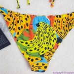 NEW It’s Now Cool square top string bottom bikini in bananas, M‎ Green Size M Photo 8