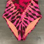 Aerie  Pink Tie Dye One Shoulder Full Coverage One Piece Swimsuit Sz.L Long NWT Photo 6