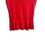 Talbots Women Ribbed Top MP Coral Crew Neck Sleeveless Drop Waist Layering Cozy Photo 3