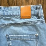 Stradivarius  Distressed Mom‎ Jeans High Waist Ripped Denim Light Wash Size 02 Photo 3