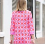 Cabana Life Fisher Island 3/4 Sleeve UPF 50+ Shift Dress Size Medium Pink Photo 1