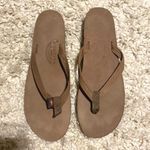 Rainbow Sandals Tan Platform Flip Flips Photo 0