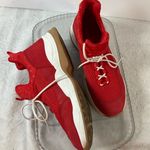 Gianni Bini Rizwell Lace-Up Red Sneakers women’s 8.5 leopard print casual shoe Photo 9