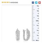 Quarter Carat Diamond Feather Earrings and Necklace set Photo 12