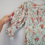 Bytimo Plissé Floral Maxi Dress Blue Size M Photo 4