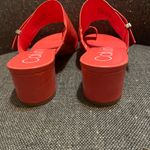 Calvin Klein  Red Croc-Pattern Sandals Photo 3