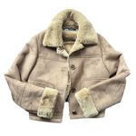 ZARA  Tan Shearling Suede Jacket NWOT size small Photo 0