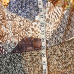 cupio Womens Lagenlook Tunic Top Blouse Long Sleeve Patchwork Multicolor L Photo 7