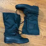 Sorel Snowlion Boots Waterproof Winter Warm Rubber black women’s size 7 Photo 2