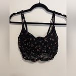 Gilly Hicks  Women’s Crop Tank Top Sheer Push Up Paisley Print Sz S EUC Photo 1
