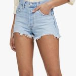Levi's Women's Premium 501 Original Shorts Lightwash Blue Size 27 Button Fly Photo 0