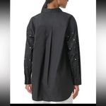 Karl Lagerfeld  Black Button Down Shirt with White Dots Photo 2