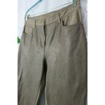 Chico's 1 Tan Alligator Embossed Print Front Pants Comfort Waist Pockets Size 8 Photo 2