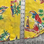 VTG 70s Loungees Shirt Womens 12/14 Yellow Parrot‎ Top Snap Cover Up Pocket USA Photo 5
