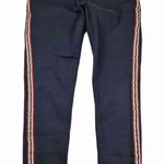 ZARA  Women's Skinny Jeans - Navy with Red and White Stripes Photo 0