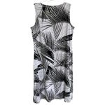 T by Talbots Petite L Palm Leaf Sleeveless Dress Button Front Casual Summer NWT White Size undefined Photo 5