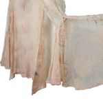 Love Stitch Boho Sheer Floral Lace Swim Cover Up Flare Sleeve Beige Photo 1