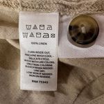 Tahari Large Linen Vest 1-Button Pockets Sleeveless Mid-Thigh Collared Side Slit Photo 6