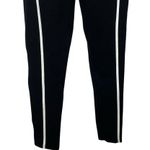 Maniere De Voir Trim Leggings Black Women’s Size 14 High Rise Zip Compression Photo 6