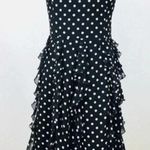White House | Black Market Polka Dot Tiered Ruffle Retro Strapless Dress Size 00 Photo 0