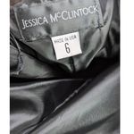 Jessica McClintock  Strapless Floral Print Drop Waist Semi Formal Dress Black Photo 3