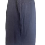 We The Free by Free People Black Denim Skirt NWOT High Waist Front Slit Pockets Photo 1