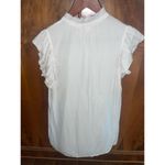 Gap The  Flutter Sleeve Split Neck Top Size Small S  DAINTY MINIMALIST Photo 4
