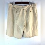 Charter Club  Allison Fit 16 Linen Blend High Waist Lined Shorts Beige Tan Photo 1