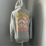 American Fighter  Gray Hoodie with Logo Photo 2