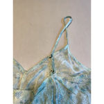 Abound ‎ Floral Ruffle Cami Top Medium Green Blue Sleeveless Summer Blouse Photo 8